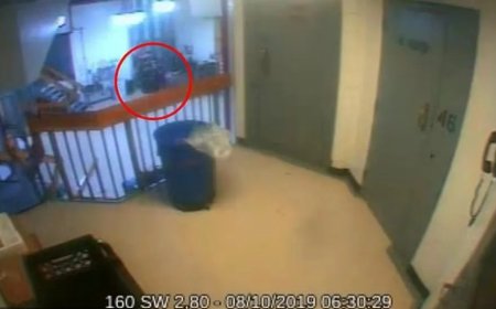 Dramatic moment prison guards find Epstein’s body is revealed for first time as staff seen sprinting from cell