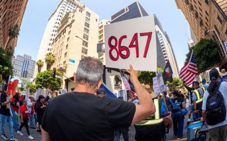 ‘86 47’ slogan tied to James Comey resurfaces at May Day protests across US