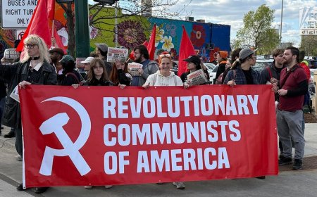 Communist and socialist groups call for 'revolution' and seizure of property at Minneapolis May Day rally