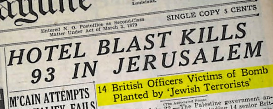 The Beginning of Zionist Jewish Terrorism