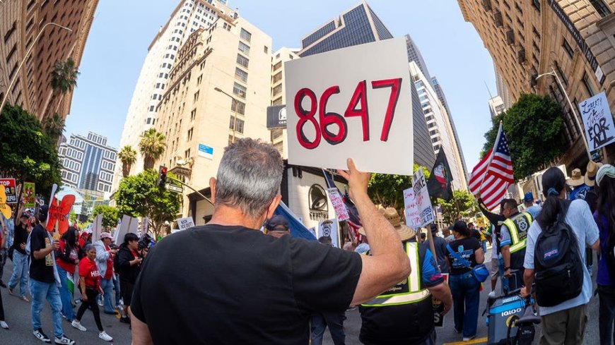 ‘86 47’ slogan tied to James Comey resurfaces at May Day protests across US