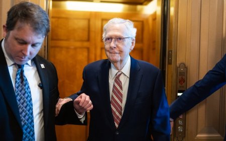 Sen Mitch McConnell hospitalized, 'receiving  excellent care,' his office says