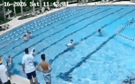 WATCH: ICE officer makes heroic rescue after 6-year-old girl has pool emergency