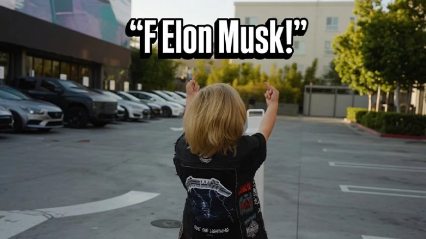 Watch: Leftist Parents Allow Children To Scream Obscenities Through Megaphone At Anti-Elon Musk Protest In Los Angeles