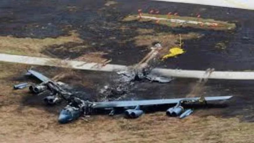 B-52 Bomber Crashes After Take-Off From Edwards Air Force Base In California