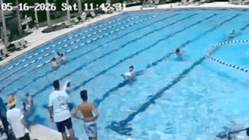 WATCH: ICE officer makes heroic rescue after 6-year-old girl has pool emergency