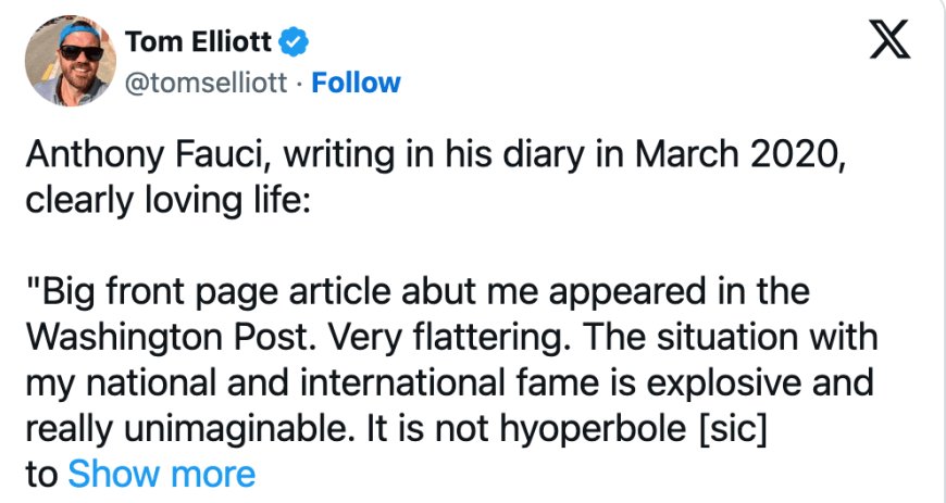 Fauci Files: A Megalomaniacal Egomaniac Milking Covid For Everything It’s Worth