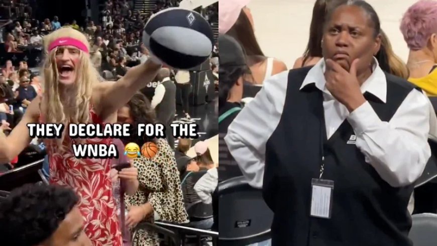 Epic: Two Men Dress Up As Women To ‘Declare for the 2027 WNBA Draft’ During Basketball Game