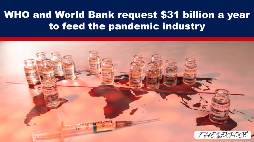 WHO and World Bank request $31 billion a year to feed the pandemic industry