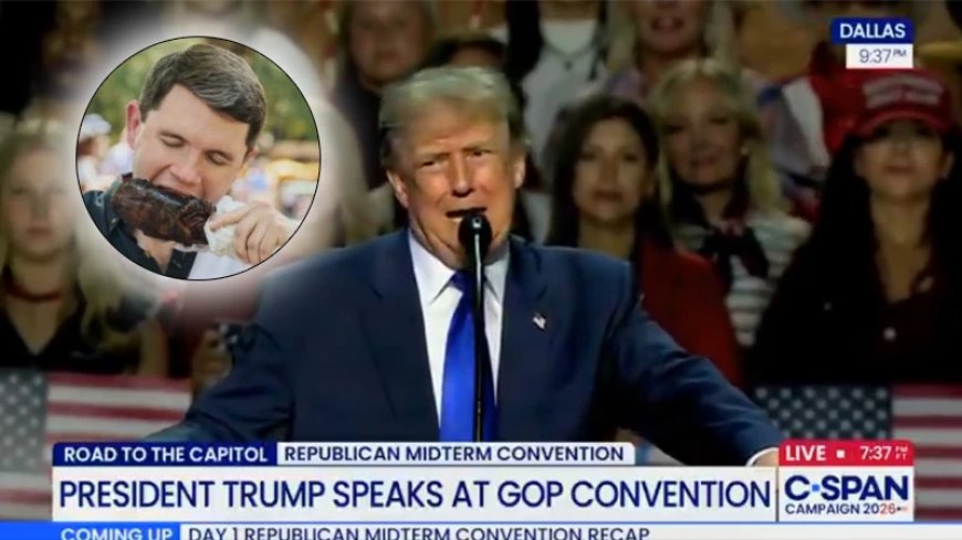 ‘He Wants To Beat Meat’: Trump Savages James Talarico at GOP Convention